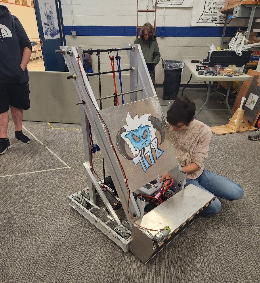 Student working on OCCRA robot.